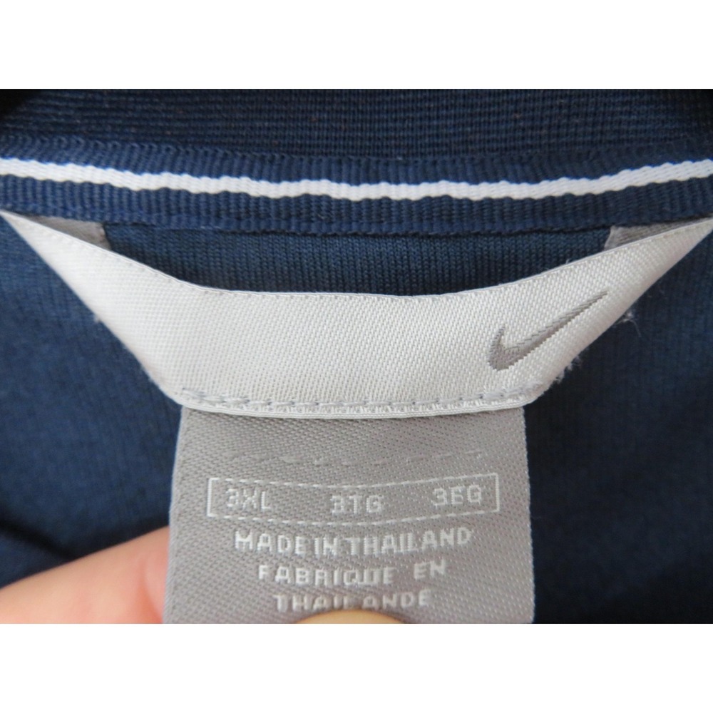 Vintage Nike Silver Tag Shirt Mens 3XL Blue Shiny Dazzle Center Logo Mesh Baggy - Picture 5 of 10